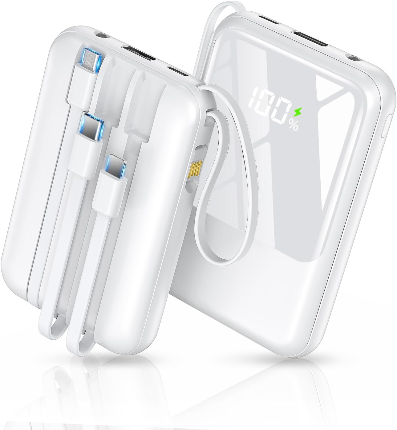 25000mAh モバイルバッテリー 4本ケーブル内蔵